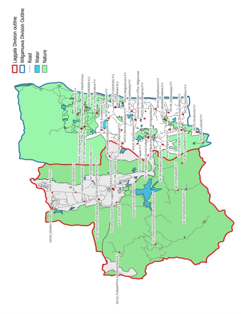 Wilgamuwa & Laggala Division Zonal GIS Outline Map
